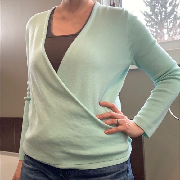 Nic + Zoe mint green wraparound cardigan - Picture 9 of 10